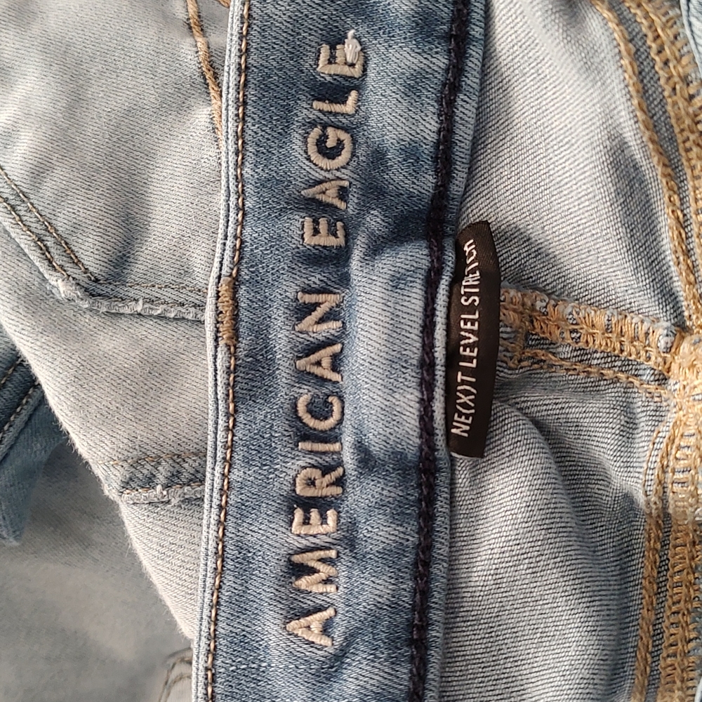 💙 EUC American Eagle Ladie's Next Level Stretch Curvy Highest Rise Jeggings, 4R - Picture 7 of 14
